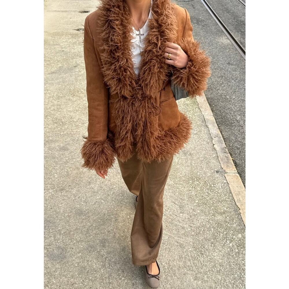 Lioness OUI OUI Penny Lane Coat in Camel Instagram LA New York Girl Chic Y2K - Picture 1 of 7